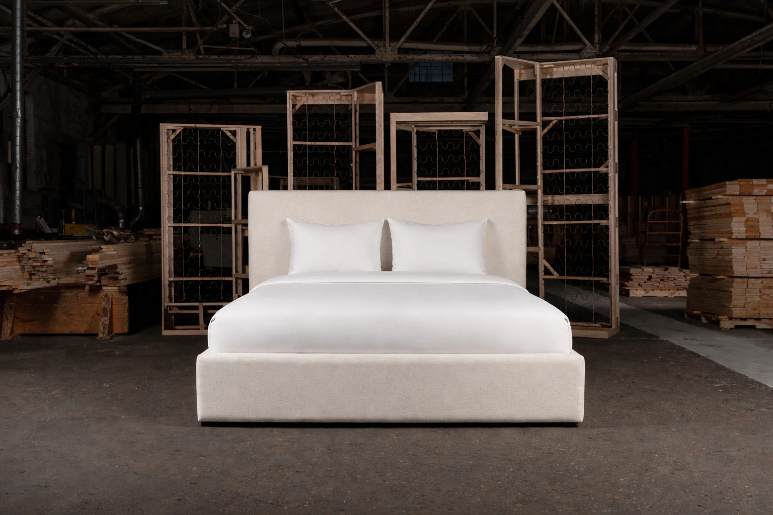 Summit Minimalist Upholstered Bed Frame